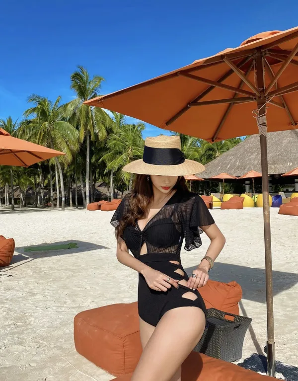 High-Waist Classic One-Piece Swimsuit