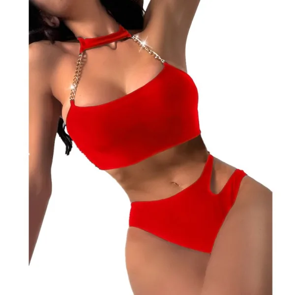 Halter Tie-Back Two-Piece Bikini Set