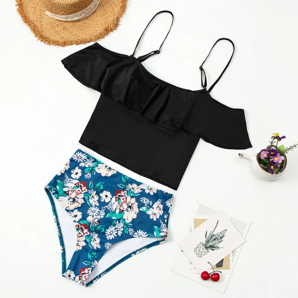 One-Shoulder Bikini Set with Chest Padding