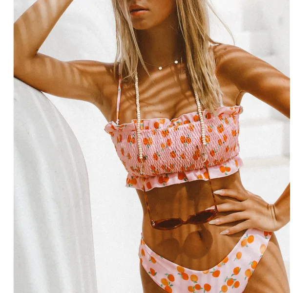 Floral High-Waist Bikini Set