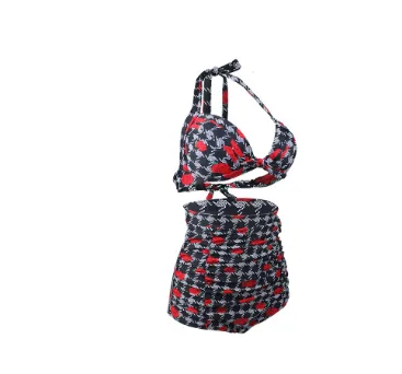 Rose High-Waist Bikini Set