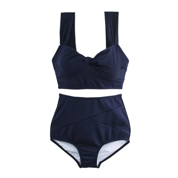 Classic Solid Two-Piece Bikini Set