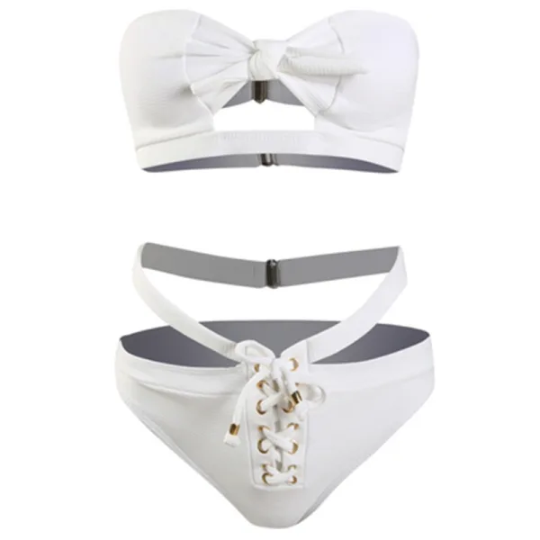 Minimalist Solid White Bikini Set