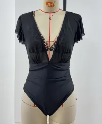 Black Leopard Print Three Piec
