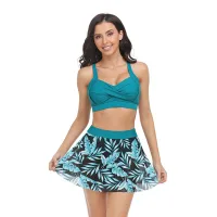Teal Blue Bikini Skirt