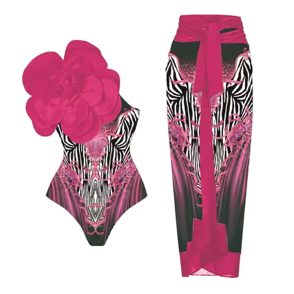 Floral Print One-Piece Swimsuit