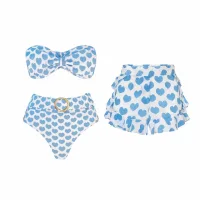 Blue Split Shorts Suit