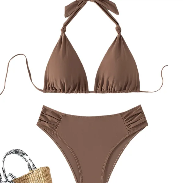 Essential Triangle Halter Bikini Set