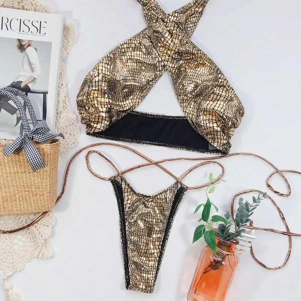 Serpentine Strappy Bikini Set