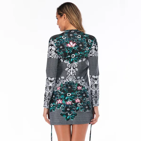 Onyx Long Sleeve One-Piece Swimsuit