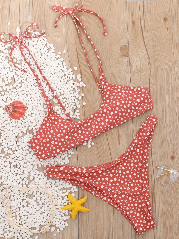 Floral Lace Bikini Set