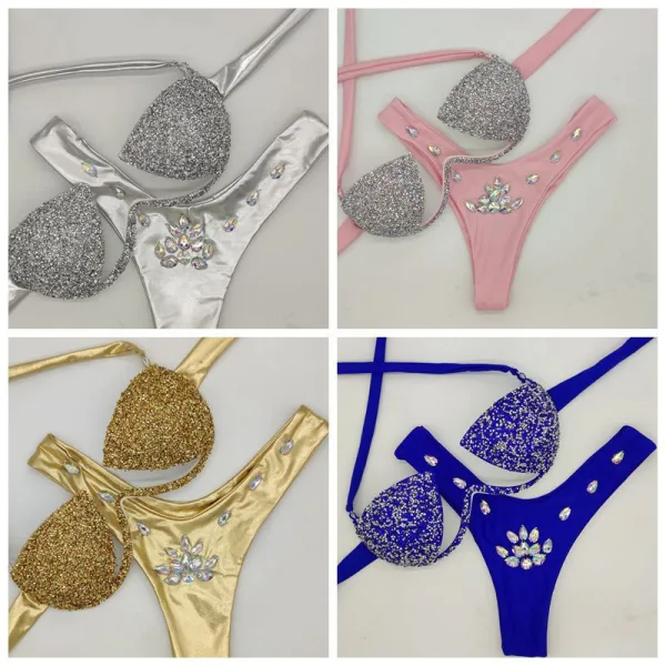 Metallic Shimmer Bikini Set