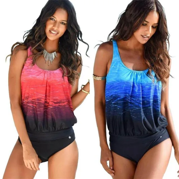 Gradient Print Two-Piece Bikini Set
