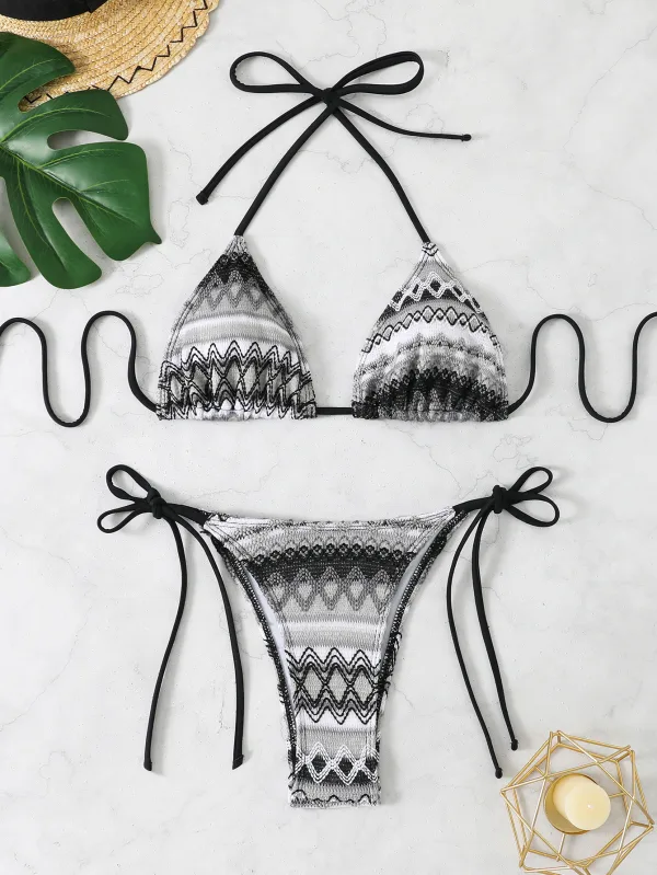 Knitted Bandage Bikini Set