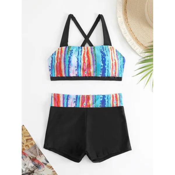 High-Waisted Triangle Halter Bikini Set