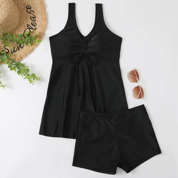 Classic Two-Piece Swim Skirt Set