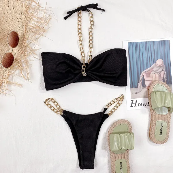 Luna Chain-Detail Bikini Set