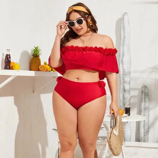 One-Shoulder High-Waist Bikini Set