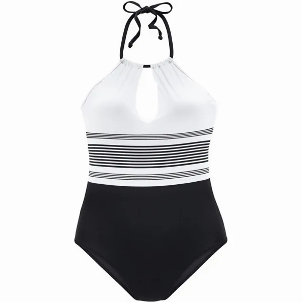 Classic Striped One-Piece Swimsuit
