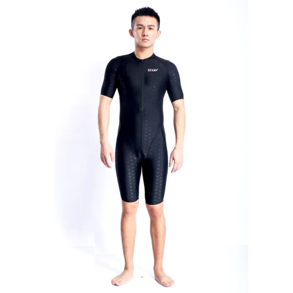 Shark Print Short Sleeve One-Piece Swimsuit