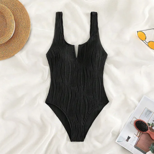 Minimalist Solid One-Piece Swimsuit