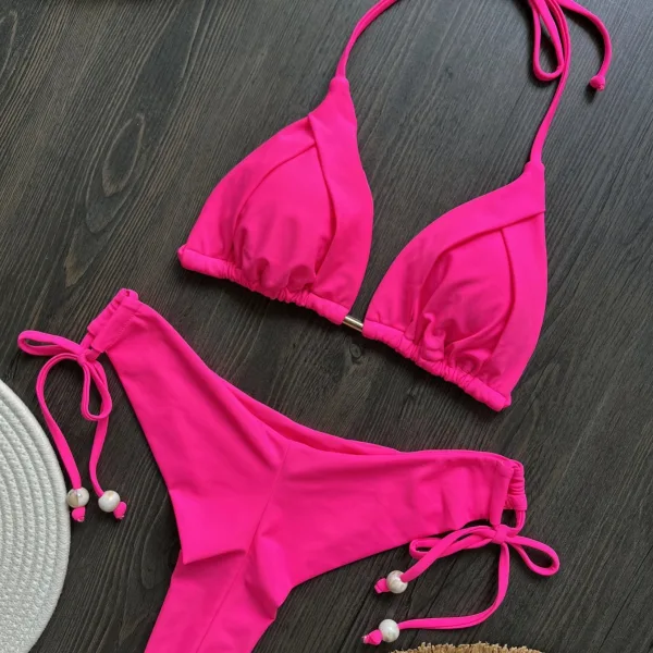 Classic Solid Two-Piece Bikini Set