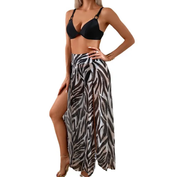 Versatile Three-Piece Bikini and Short Set