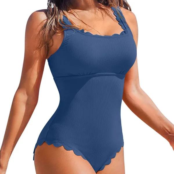 Lotus High-Waist One-Piece Swimsuit