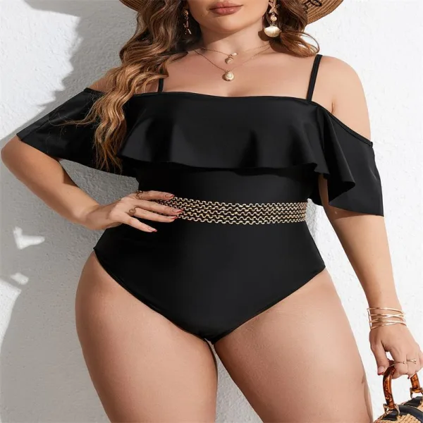 Classic Solid One-Piece Swimsuit