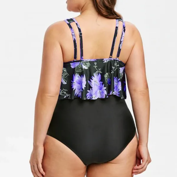Lotus Print One-Piece Swimsuit
