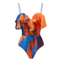 Orange And Blue Swimsuit
