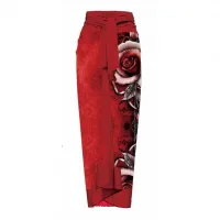Red Flower Wrap Skirt Skirt