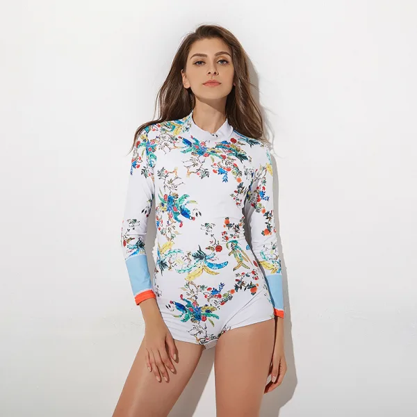 Onyx Long-Sleeve One-Piece Swimsuit