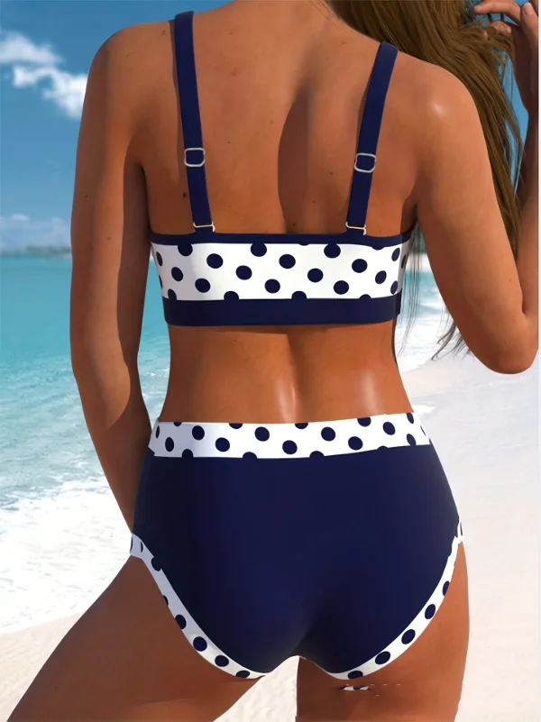 Polka Dot Conservative Bikini Set