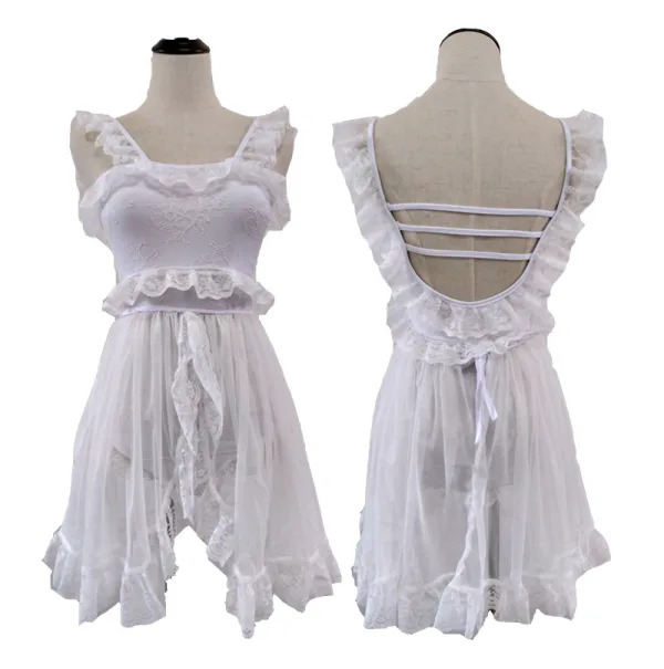 Lace-Up Back One-Piece Swimsuit