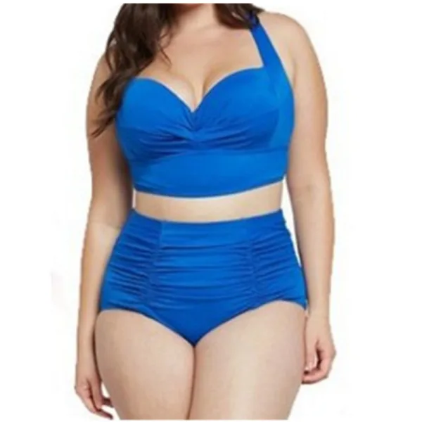 Printed High-Waist Bikini Set with Short-Sleeve Top
