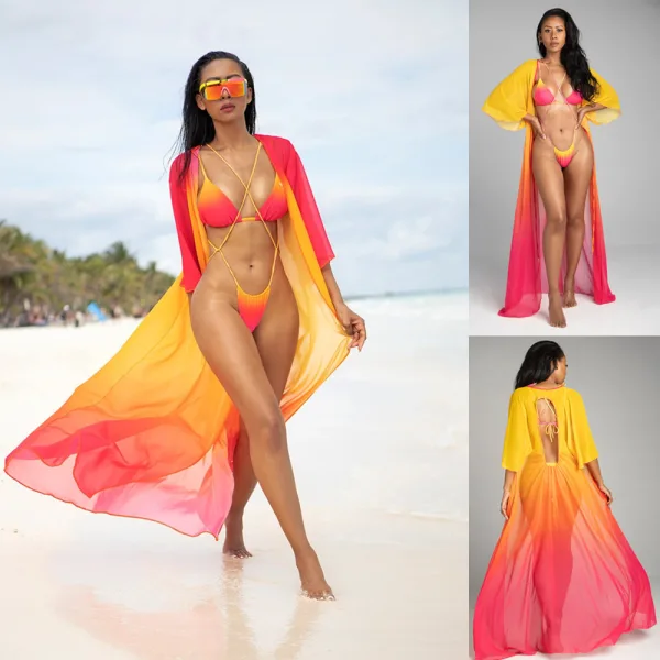 Gradient Tie-Side Bikini Set