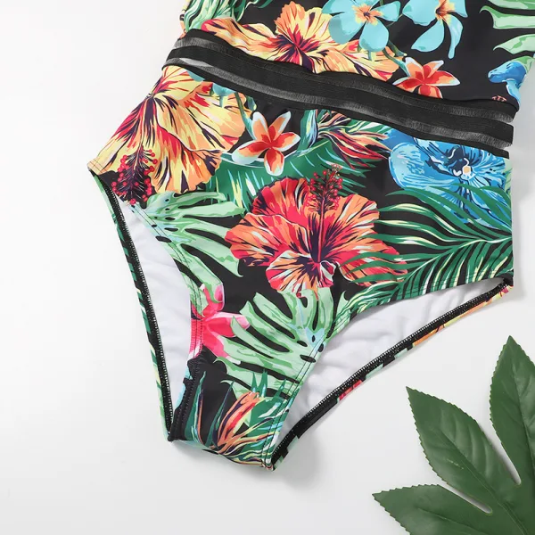 Floral Print One-Piece Swimsuit