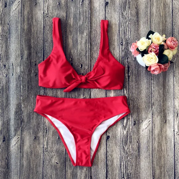 Minimalist Solid Bikini Set