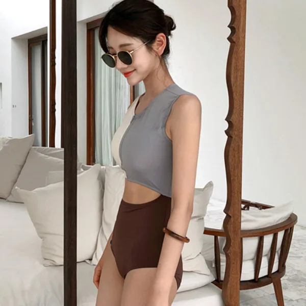 Triangle One-Piece Swimsuit