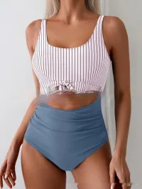 Stripes Gray And Blue