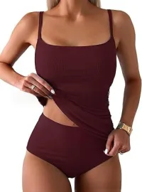 Wine Red Striped