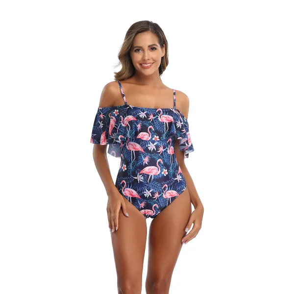 Floral Backless One-Piece Swimsuit