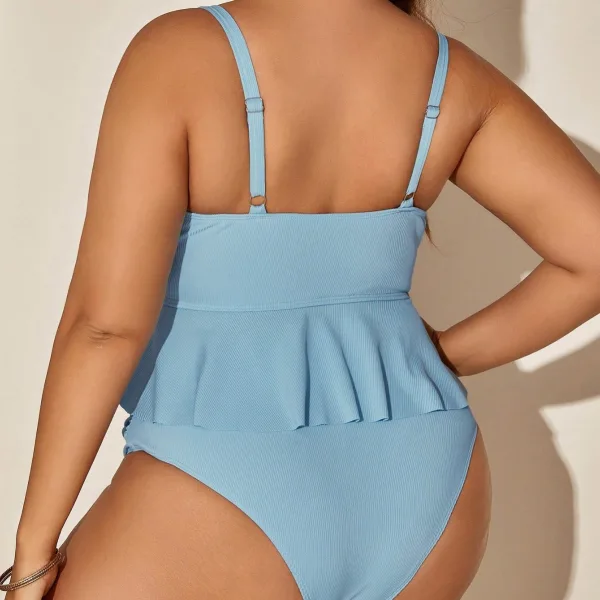 Luna High-Waist Bikini Set in Sky Blue