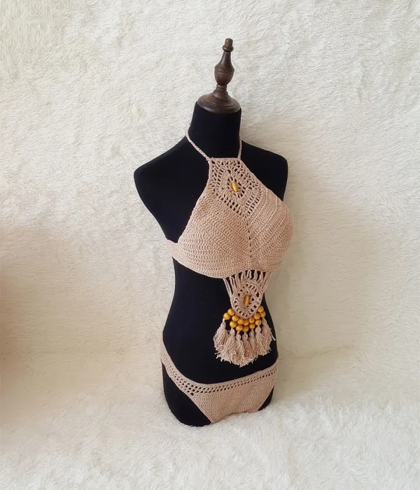 Solstice Crochet Tassel Bikini Set