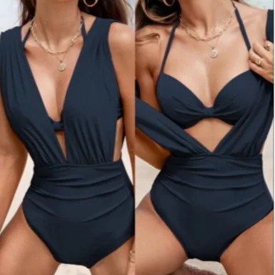 Tied-Front One-Piece Swimsuit