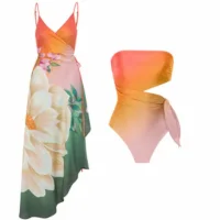 Orange Overall Dress Set