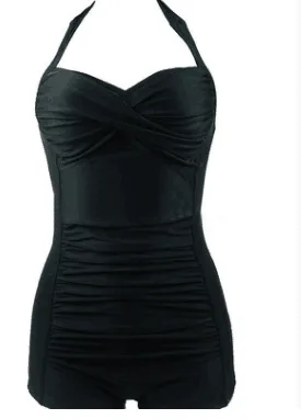 Classic One-Piece Swimsuit with Modest Silhouette