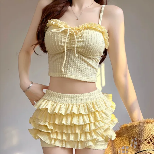 Camisole Bikini Set in Solid Tones