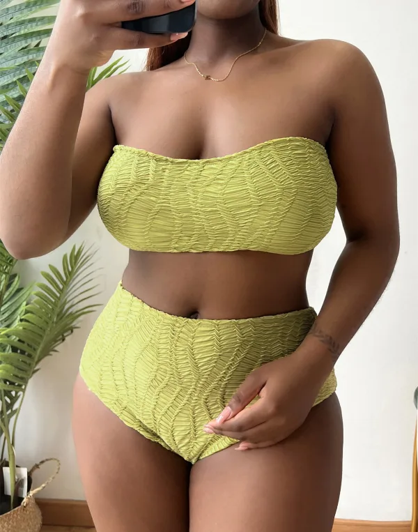 Aura Tube-Top High-Waist Bikini Set
